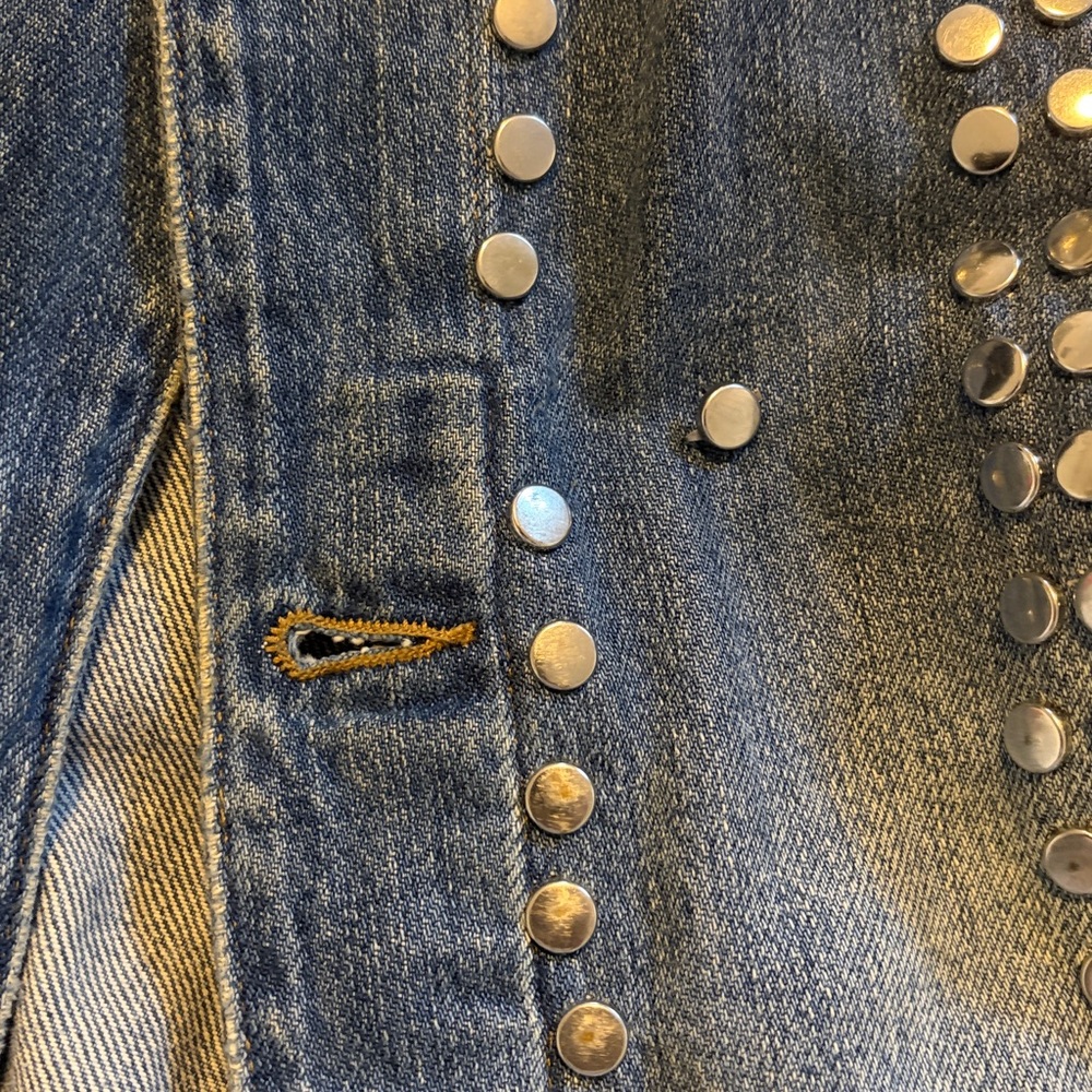 Frame Studded Denim Jacket sz M - Picture 15 of 15